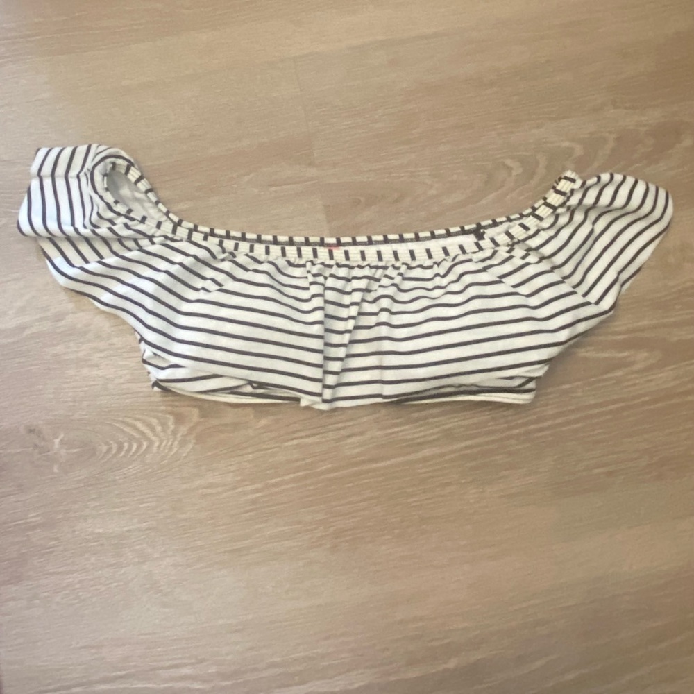 Victoria's Secret Black and White Striped bikini top